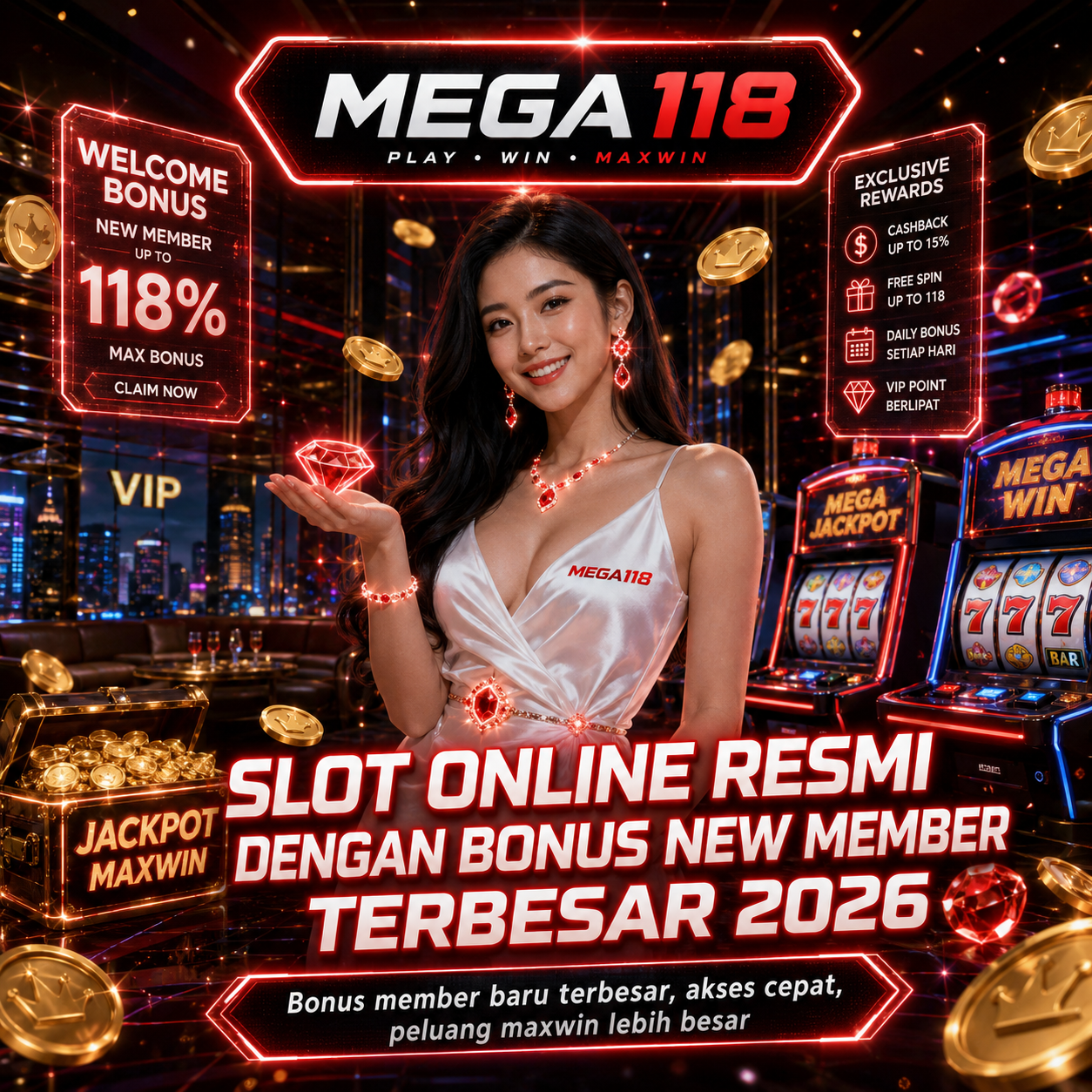 MEGA118 # Slot Online Resmi dengan Bonus New Member Terbesar 2026